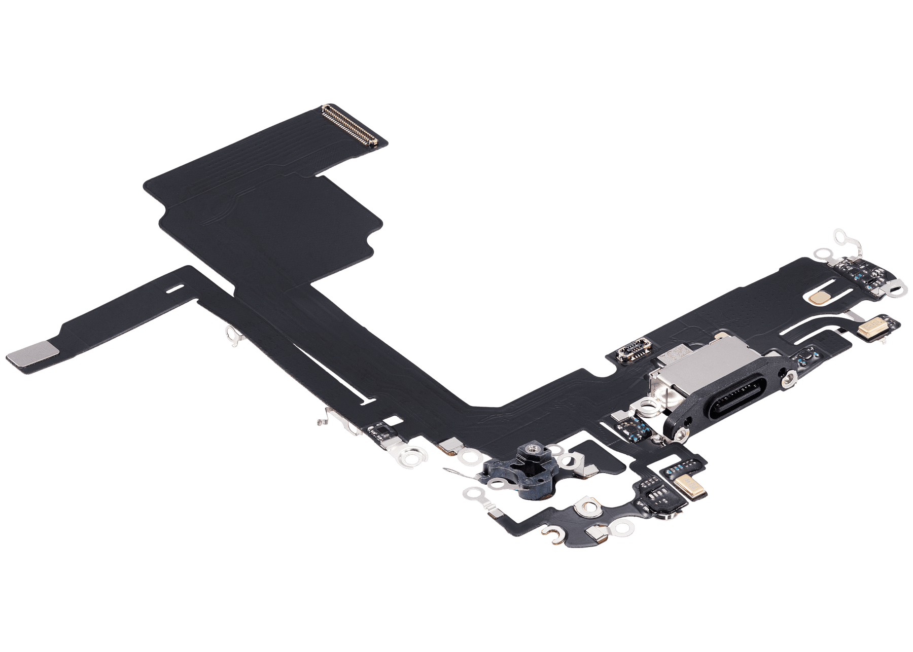 Charging Port Flex Cable Compatible For iPhone 15 Pro (Aftermarket Plus) (Black Titanium)