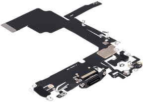 Charging Port Flex Cable Compatible For iPhone 15 Pro (Aftermarket Plus) (Black Titanium)
