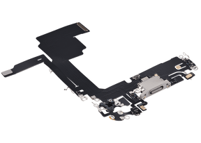 Charging Port Flex Cable Compatible For iPhone 15 Pro (Aftermarket Plus) (White Titanium)