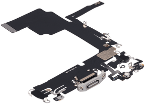 Charging Port Flex Cable Compatible For iPhone 15 Pro (Aftermarket Plus) (White Titanium)