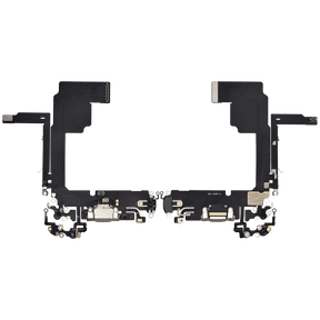 Charging Port Flex Cable Compatible For iPhone 15 Pro (Aftermarket Plus) (Natural Titanium)