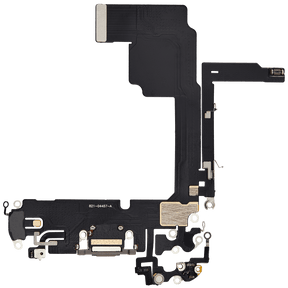 Charging Port Flex Cable Compatible For iPhone 15 Pro (Aftermarket Plus) (Natural Titanium)