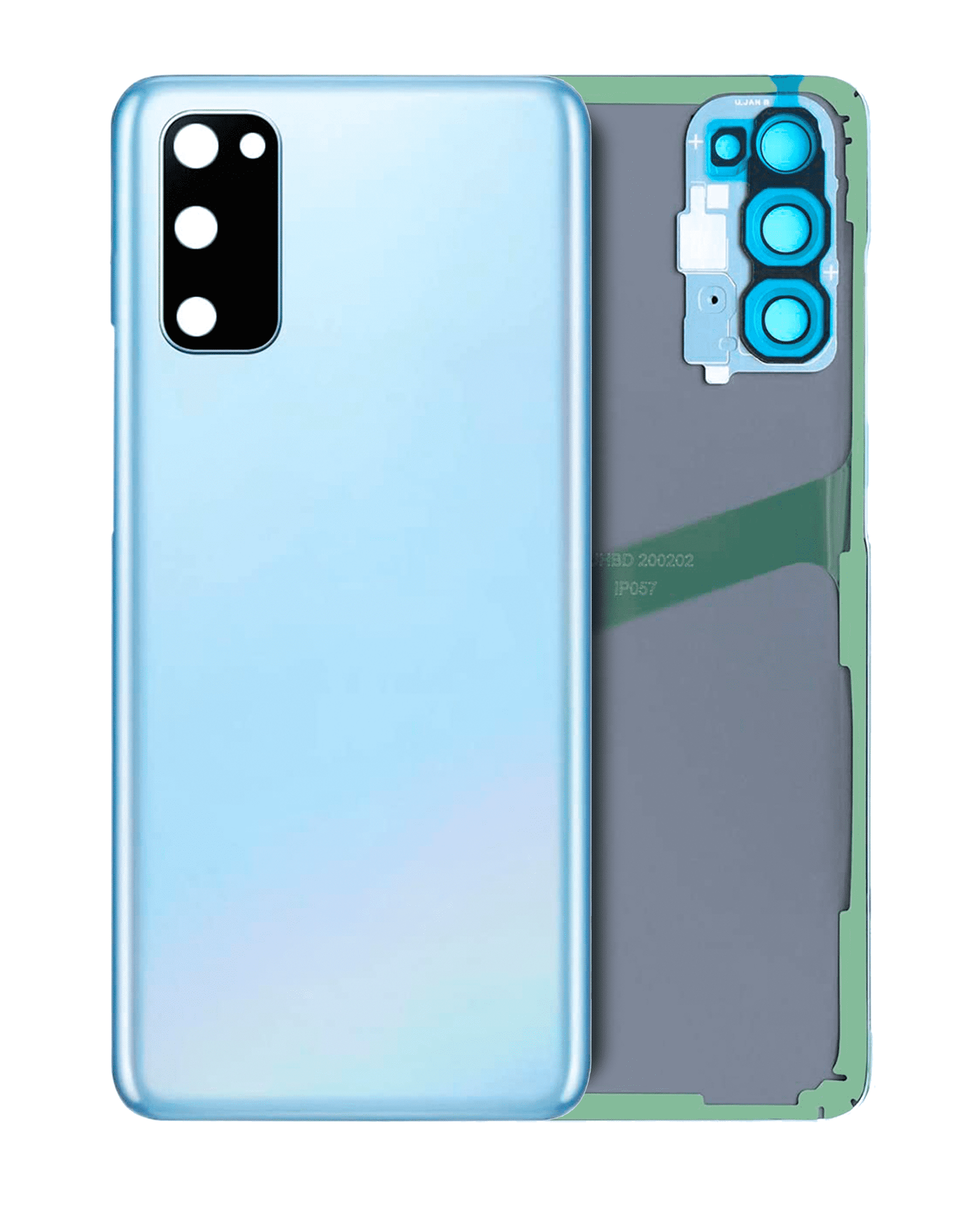 Back Cover Glass With Camera Lens Compatible For Samsung Galaxy S20 Replacement  (No Logo) (Vemake) (Cloud Blue)