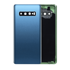 Back cover Glass With Camera Lens Compatible For Samsung Galaxy S10 Plus Replacement  (No Logo) (Vemake) (Prism Blue)