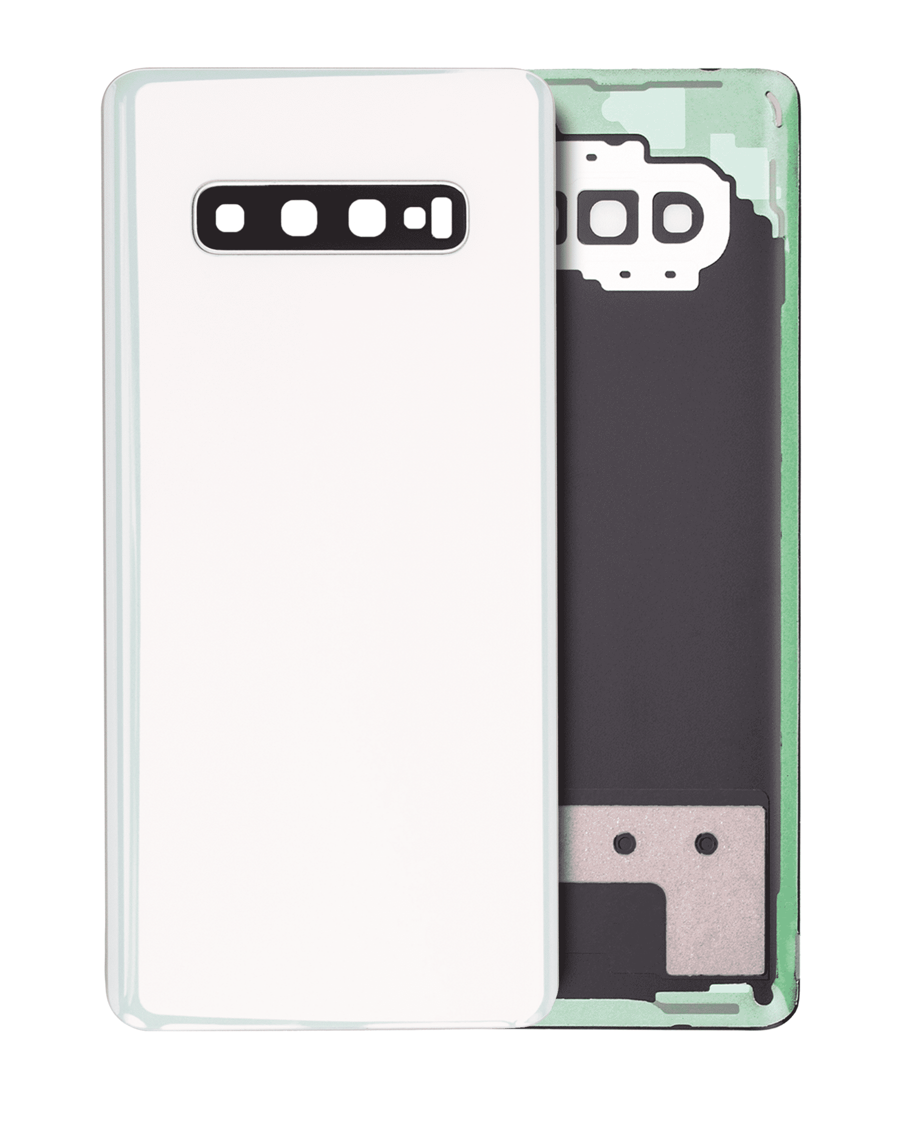 Replacement Back cover Glass With Camera Lens Compatible For Samsung Galaxy S10 Plus (Service Pack) (Ceramic White)