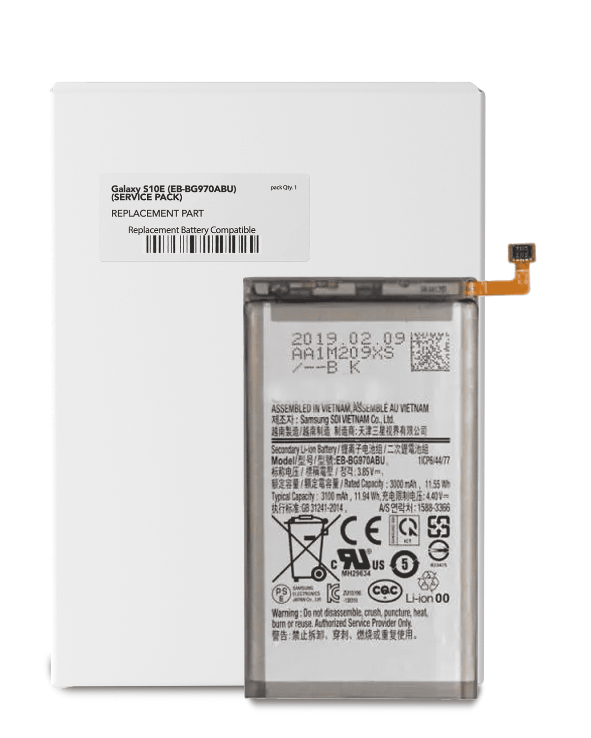 Replacement Battery Compatible For Samsung Galaxy S10E (EB-BG970ABU) (Service Pack)