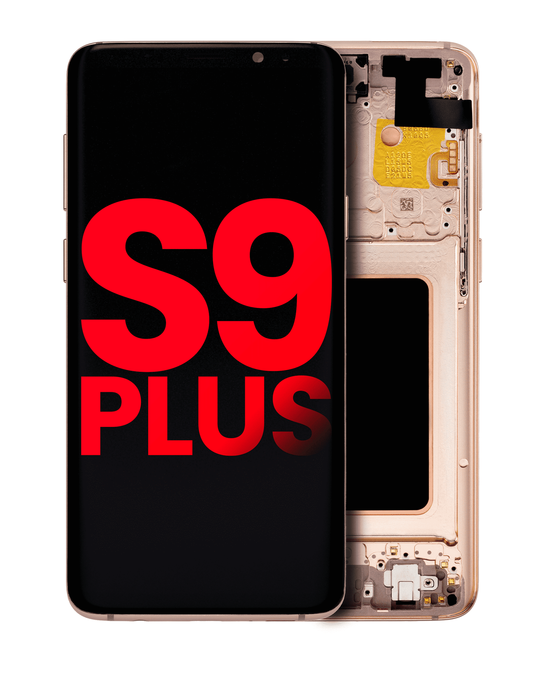 Replacement OLED Assembly With Frame Compatible For Samsung Galaxy S9 Plus (Vemake) (Sunrise Gold)