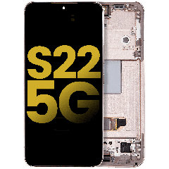 OLED Assembly With Frame Compatible For Samsung Galaxy S22 5G Replacement (US & International Version) (Refurbished) (Pink Gold)