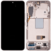 OLED Assembly With Frame Compatible For Samsung Galaxy S22 5G Replacement (US & International Version) (Refurbished) (Pink Gold)