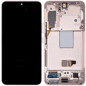 OLED Assembly With Frame Compatible For Samsung Galaxy S22 5G Replacement (US & International Version) (Refurbished) (Pink Gold)