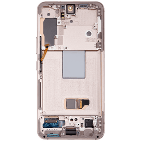 OLED Assembly With Frame Compatible For Samsung Galaxy S22 5G Replacement (US & International Version) (Refurbished) (Pink Gold)