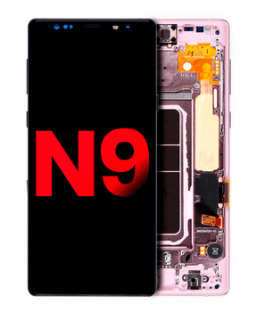 OLED Assembly With Frame Compatible For Samsung Galaxy Note 9 Replacement (Vemake) (Lavender Purple)