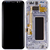 Replacement OLED Assembly With Frame Compatible For Samsung Galaxy S8 Plus (Refurbished) (Arctic Silver)
