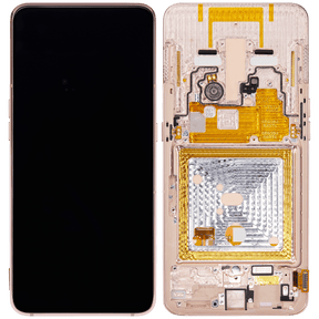 OLED Assembly With Frame Compatible For Samsung Galaxy A80 Replacement by Macfactory.in(A805 / 2019) (Angel Gold) (Refurbished)