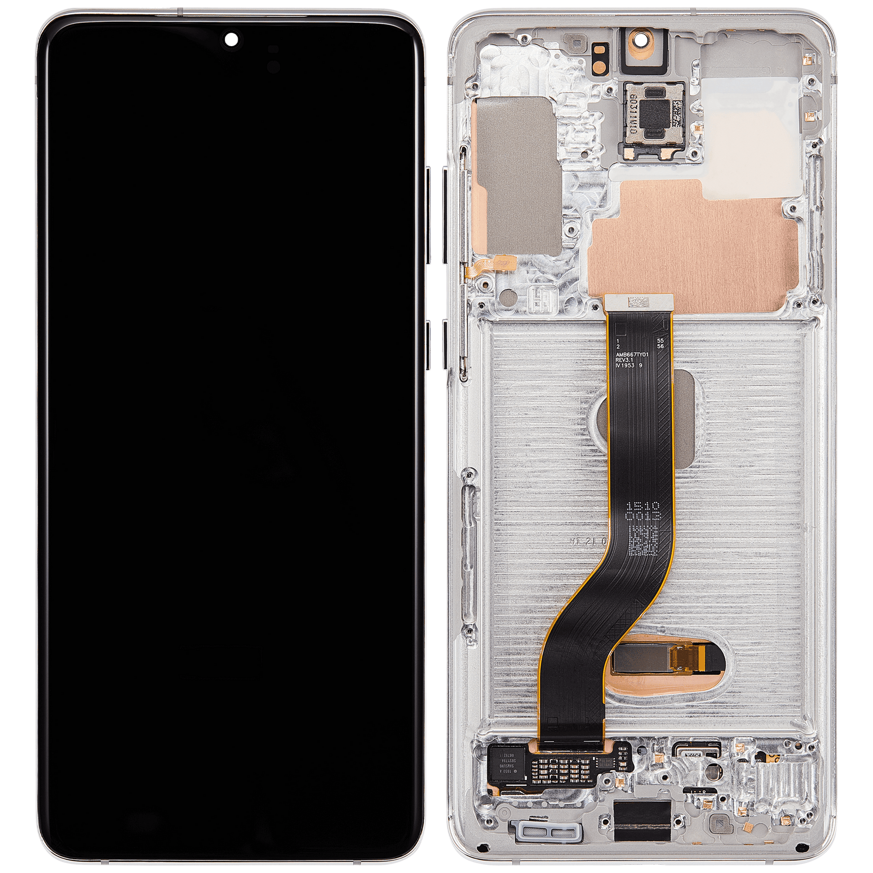 OLED Assembly With Frame Compatible For Samsung Galaxy S20 Plus 5G Replacement  (Refurbished) (Cloud White)