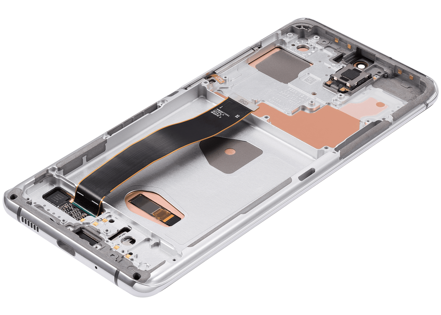 OLED Assembly With Frame Compatible For Samsung Galaxy S20 Ultra 5G Replacement(Refurbished) (Cloud White)