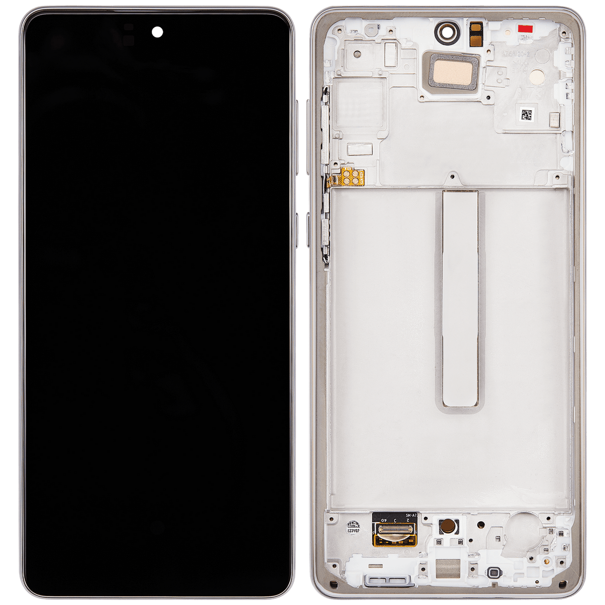Replacement OLED Assembly With Frame Compatible For Samsung Galaxy A73 (A735 / 2022) (Refurbished) (White)