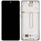 Replacement OLED Assembly With Frame Compatible For Samsung Galaxy A73 (A735 / 2022) (Refurbished) (White)