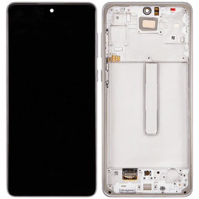 Replacement OLED Assembly With Frame Compatible For Samsung Galaxy A73 (A735 / 2022) (Refurbished) (White)