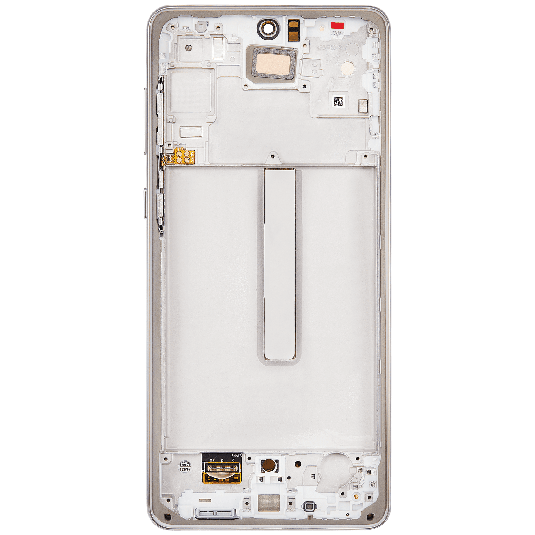 Replacement OLED Assembly With Frame Compatible For Samsung Galaxy A73 (A735 / 2022) (Refurbished) (White)