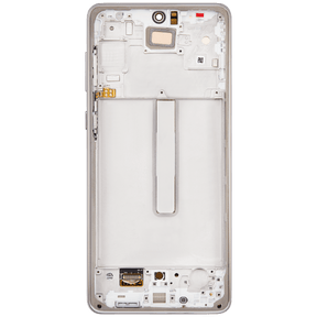 Replacement OLED Assembly With Frame Compatible For Samsung Galaxy A73 (A735 / 2022) (Refurbished) (White)