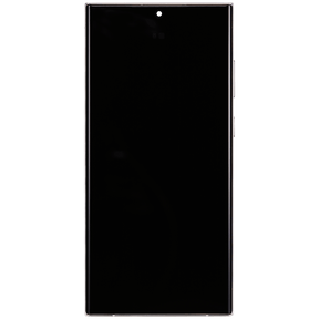 OLED Assembly With Frame Compatible For Samsung Galaxy S23 Ultra Replacement (US & International) (Refurbished) (Cream)