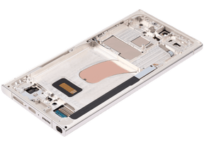 OLED Assembly With Frame Compatible For Samsung Galaxy S23 Ultra Replacement (US & International) (Refurbished) (Cream)