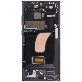 OLED Assembly With Frame Compatible For Samsung Galaxy S23 Ultra Replacement by Macfactory.Store(US & International) (Refurbished) (Graphite / Red)