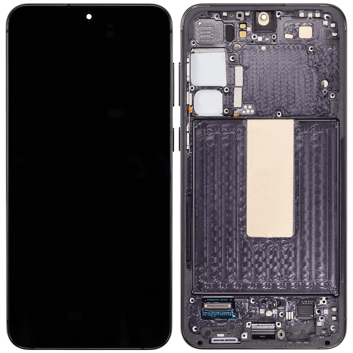 OLED Assembly With Frame Compatible For Samsung Galaxy S23 Plus 5G Replacement(US & International) (Refurbished) (Phantom Black)