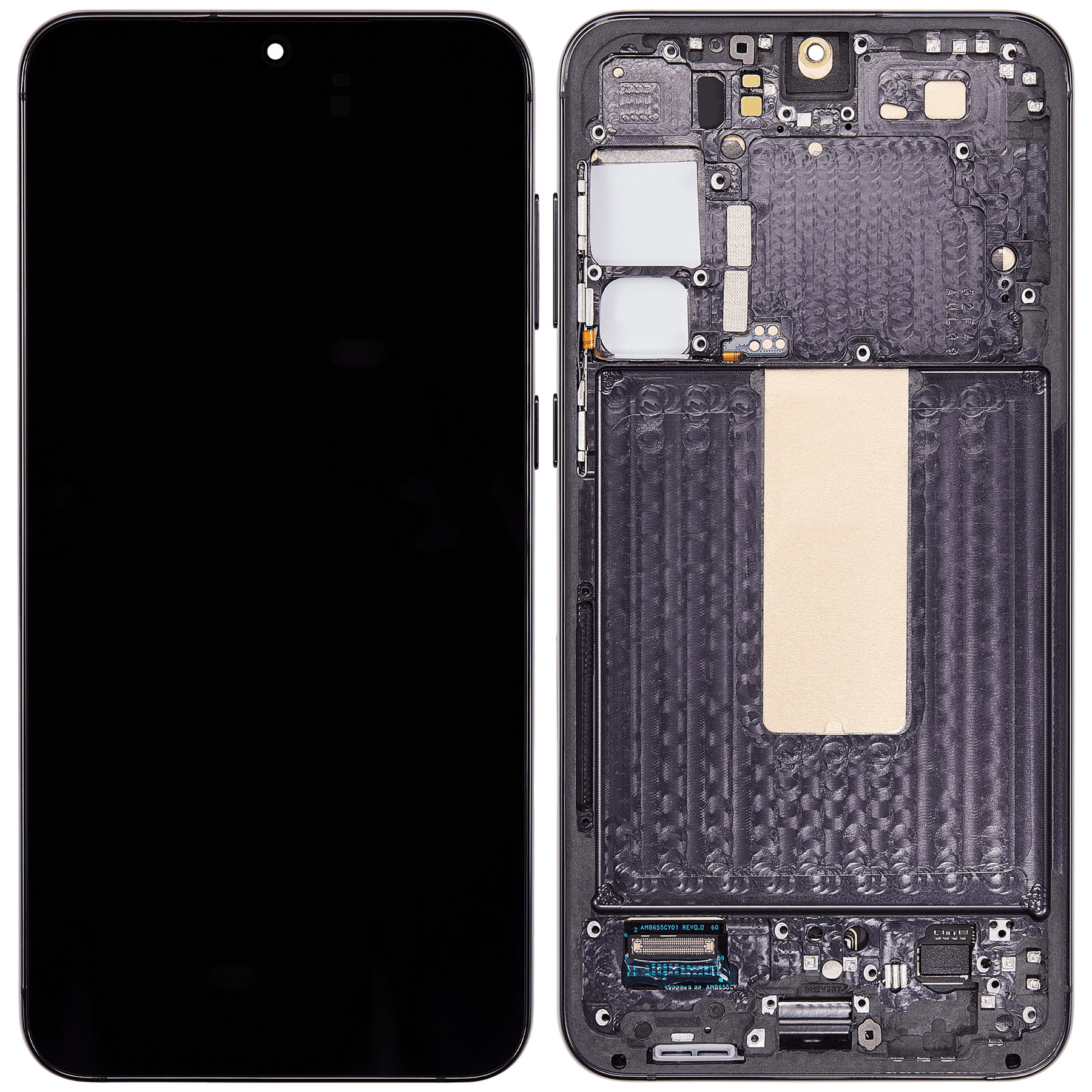 OLED Assembly With Frame Compatible For Samsung Galaxy S23 Plus 5G Replacement(US & International) (Refurbished) (Phantom Black)