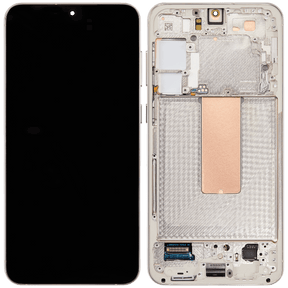 OLED Assembly With Frame Compatible For Samsung Galaxy S23 Plus 5G Replacement  (US & International) (Refurbished) (Cream)