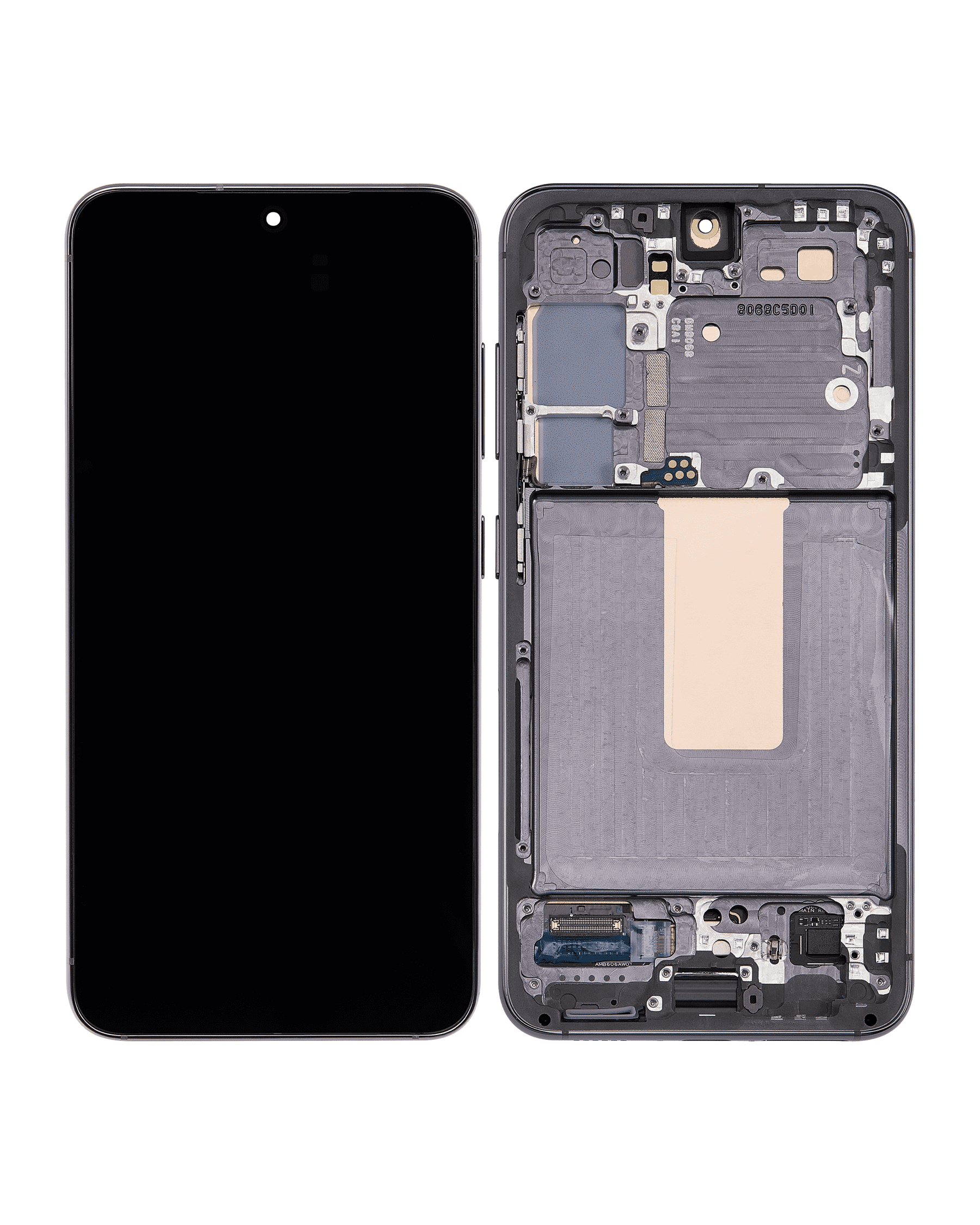 OLED Assembly With Frame Compatible For Samsung Galaxy S23 5G Replacement(US & International) (Refurbished) (Green)