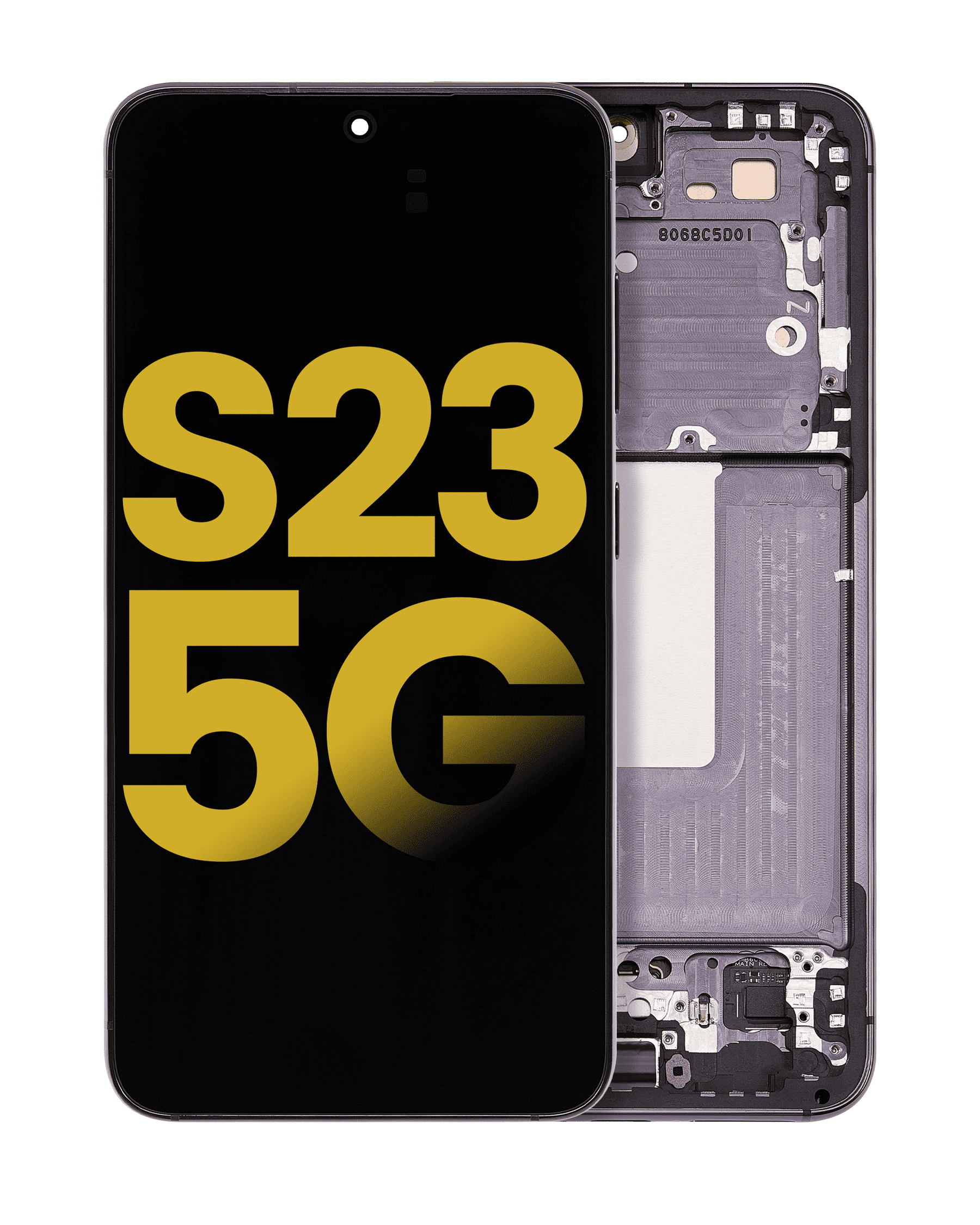 Replacement OLED Assembly With Frame Compatible For Samsung Galaxy S23 5G (US & International) (Refurbished) (Phantom Black)