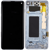 OLED Assembly With Frame Compatible For Samsung Galaxy S10 Replacement  (Refurbished) (Prism Blue)