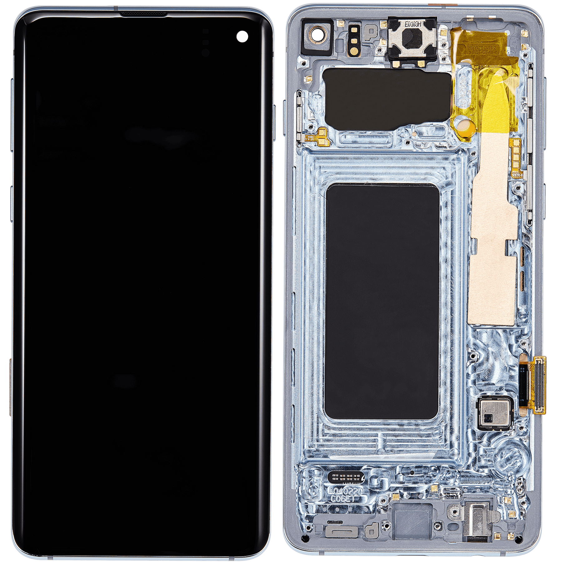 OLED Assembly With Frame Compatible For Samsung Galaxy S10 Replacement  (Refurbished) (Prism Blue)