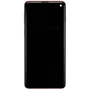 Replacement OLED Assembly With Frame Compatible For Samsung Galaxy S10 (Refurbished) (Flamingo Pink)