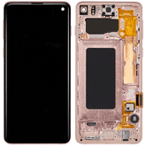 Replacement OLED Assembly With Frame Compatible For Samsung Galaxy S10 (Refurbished) (Flamingo Pink)