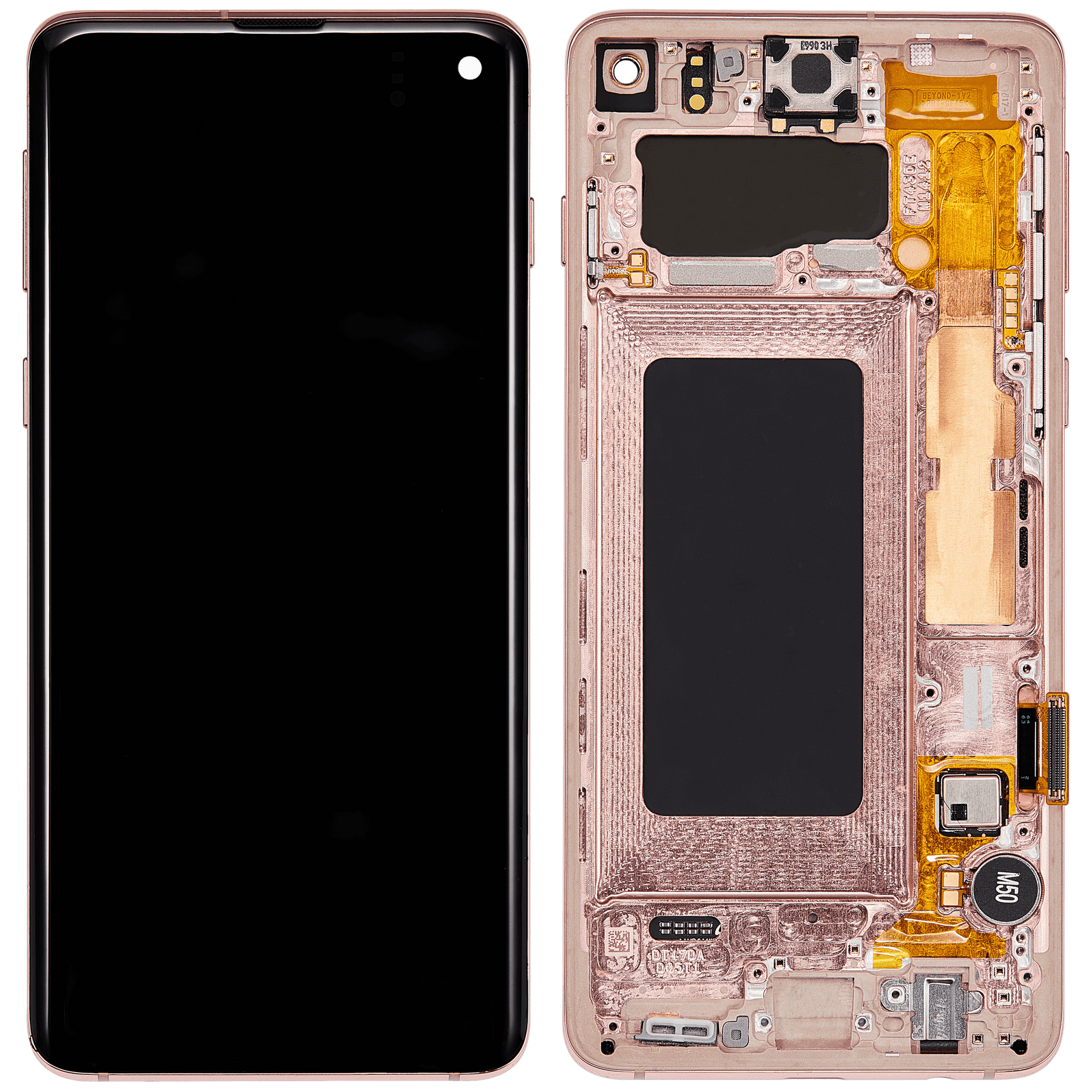 Replacement OLED Assembly With Frame Compatible For Samsung Galaxy S10 (Refurbished) (Flamingo Pink)
