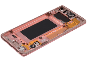 Replacement OLED Assembly With Frame Compatible For Samsung Galaxy S10 (Refurbished) (Flamingo Pink)