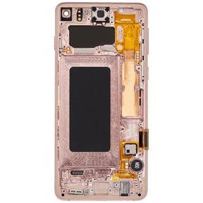 Replacement OLED Assembly With Frame Compatible For Samsung Galaxy S10 (Refurbished) (Flamingo Pink)