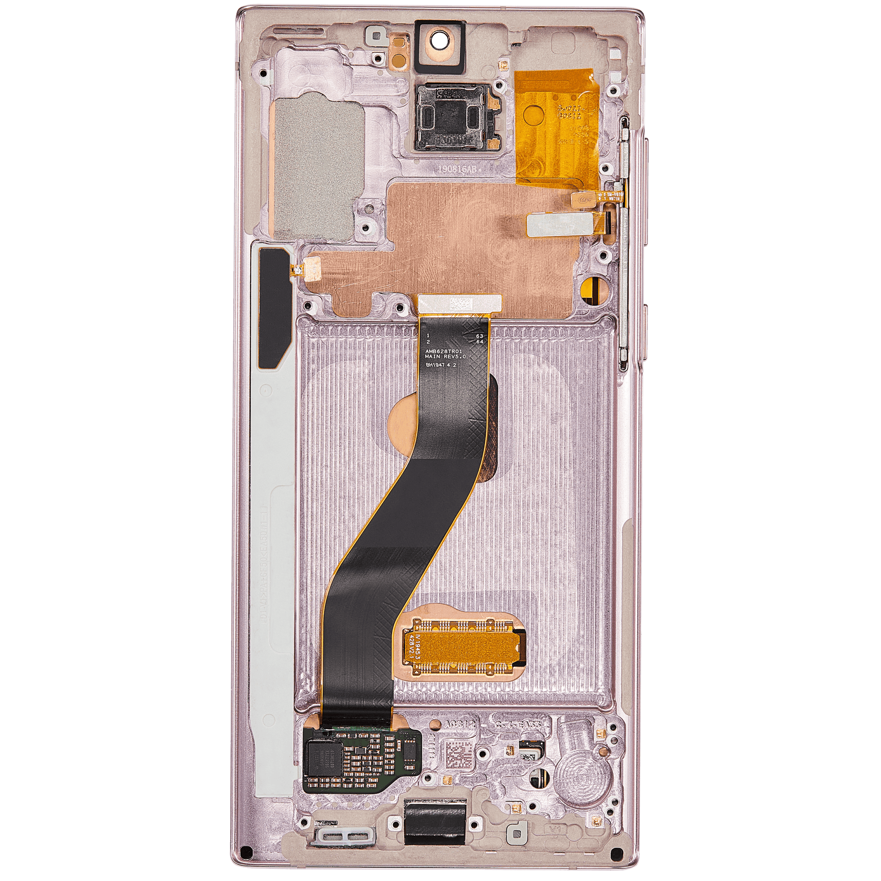 Replacement OLED Assembly With Frame Compatible For Samsung Galaxy Note 10 (Refurbished) (Aura Glow / Silver)