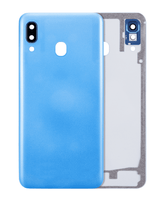 Back cover Glass With Camera Lens Compatible For Samsung Galaxy A30 (A305 / 2019) (Vemake) (Blue)