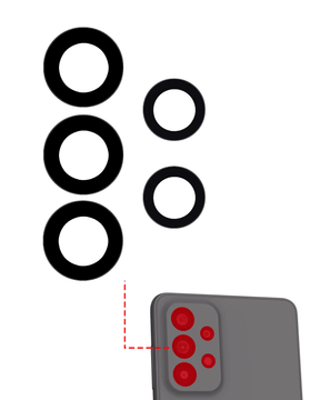 Replacement Back Camera Lens (Glass Only) With Adhesive Compatible For Samsung Galaxy A73 5G (A736 / 2022)