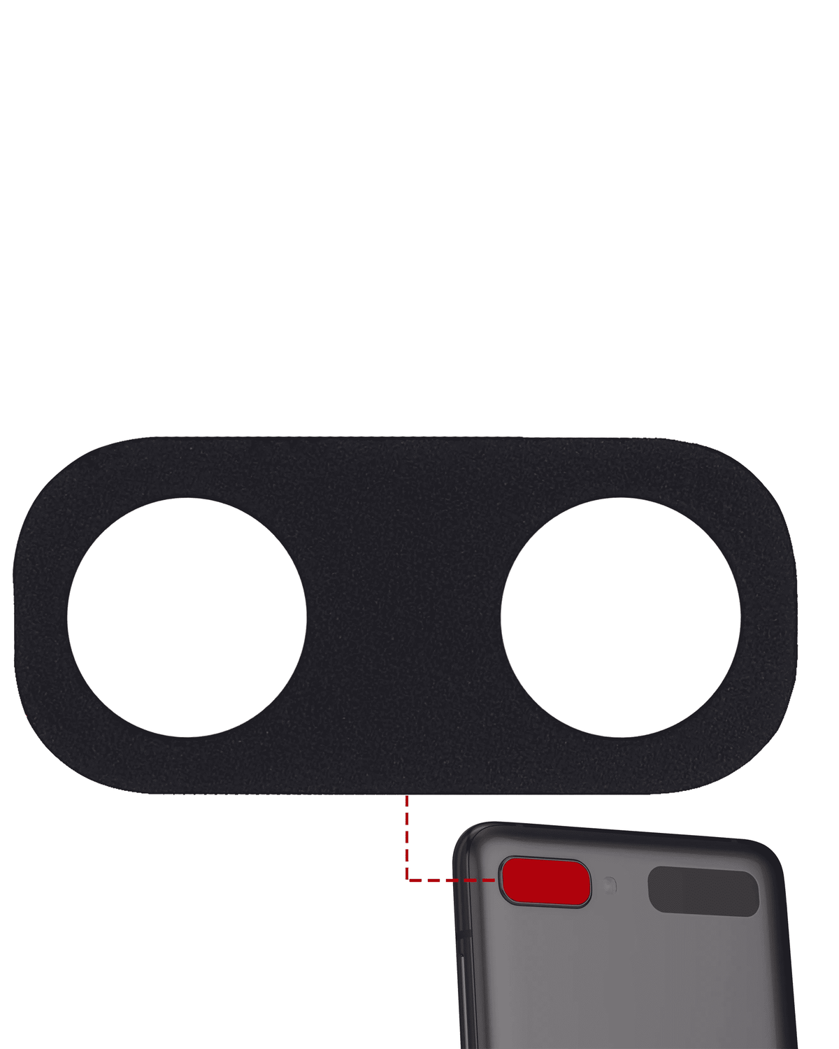 Back Camera Lens (Glass Only) With Adhesive Compatible For Samsung Galaxy Z Flip 4G (F700) / Z Flip 5G (F707)