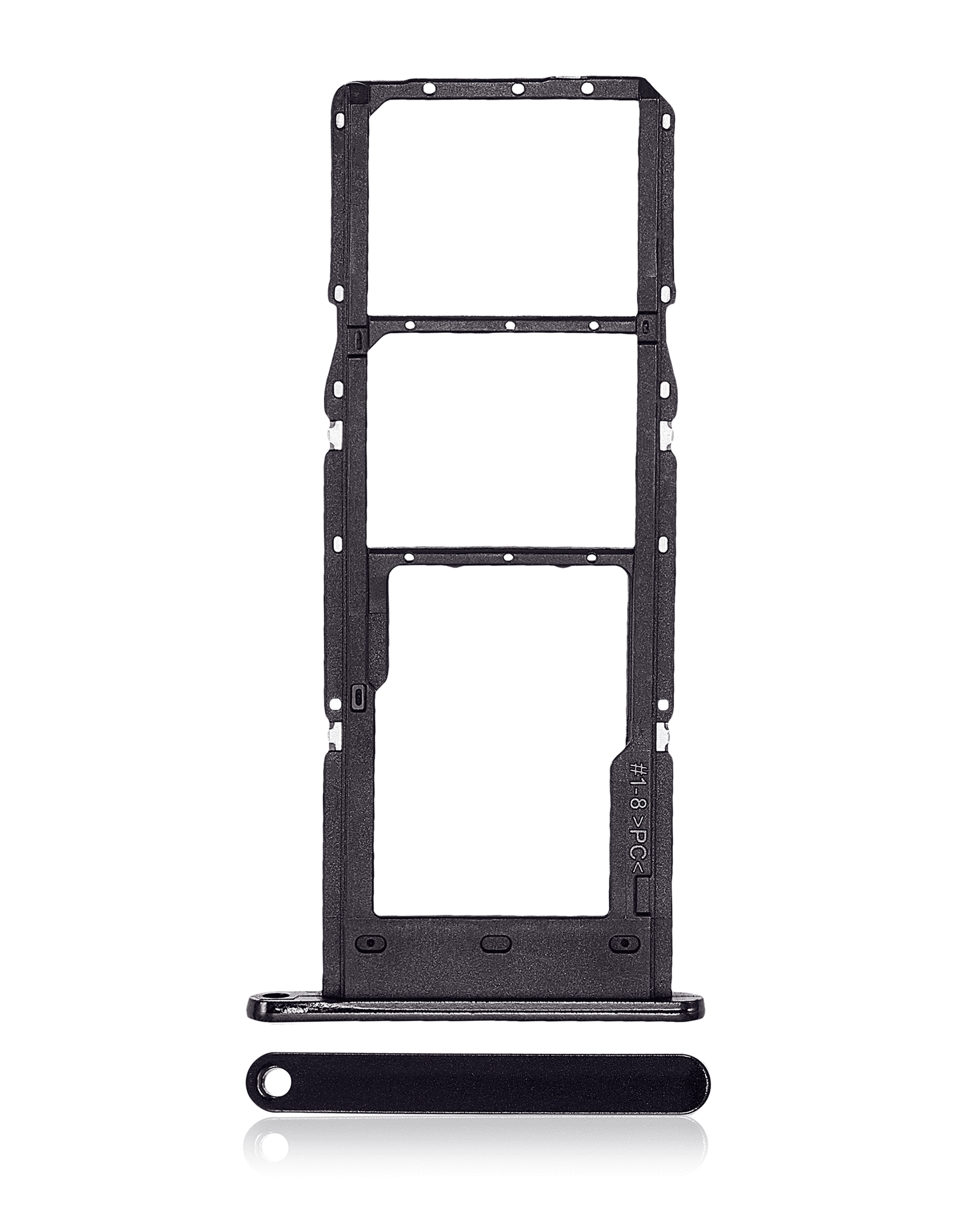 Dual Sim Card Tray Compatible For Samsung Galaxy A14 (A145F) (Black)