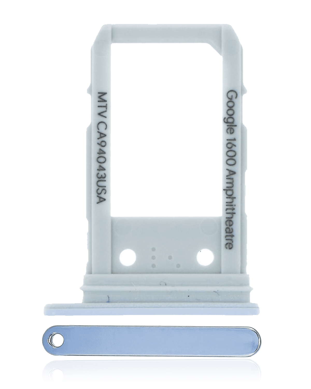 Sim Card Tray Compatible For Google Pixel 3a Replacement (Genuine OEM) (Clearly White)