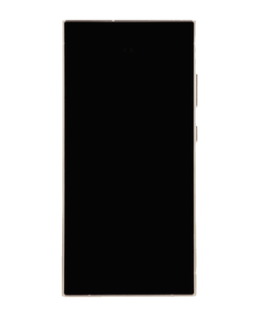 OLED Assembly With Frame Compatible For Samsung Galaxy S24 Ultra Replacement (Vemake) (Titanium Black)