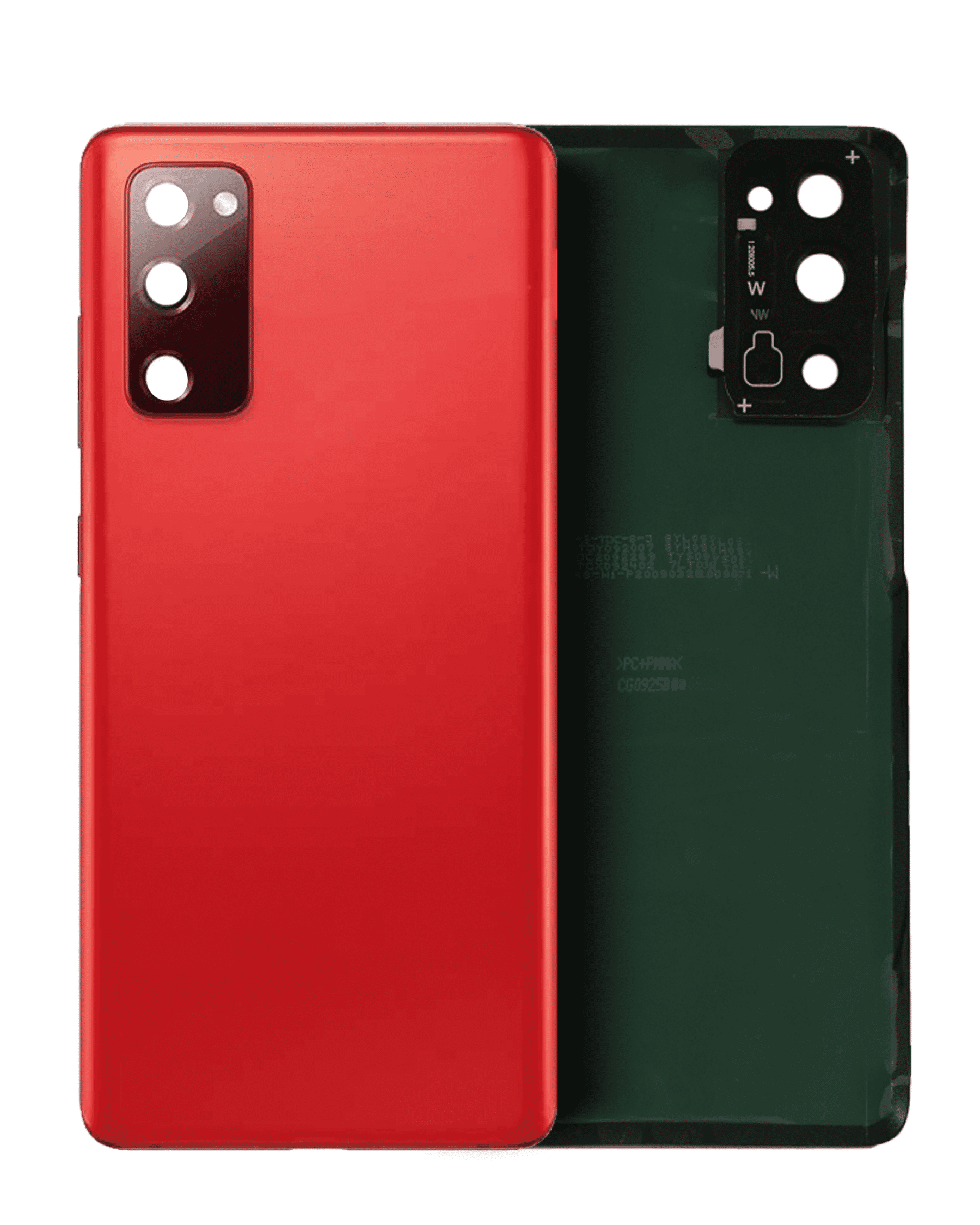 Replacement Back Cover Glass With Camera Lens Compatible For Samsung Galaxy S20 FE (Service Pack) (Cloud Red)