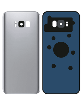 Back Cover Glass With Camera Lens Replacement Compatible For Samsung Galaxy S8 (Service Pack) (Arctic Silver)