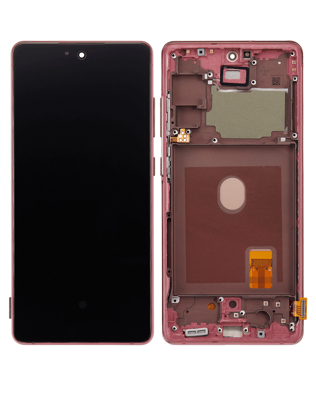 Replacement OLED Assembly With Frame Compatible For Samsung Galaxy S20 FE 4G / 5G (Refurbished) (Cloud Red)